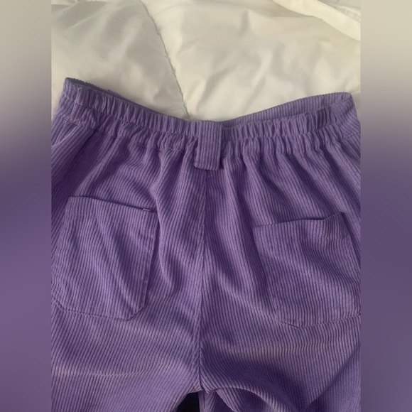 SHEIN Lavender Purple Corduroy Wide Leg Pants - Picture 2 of 7
